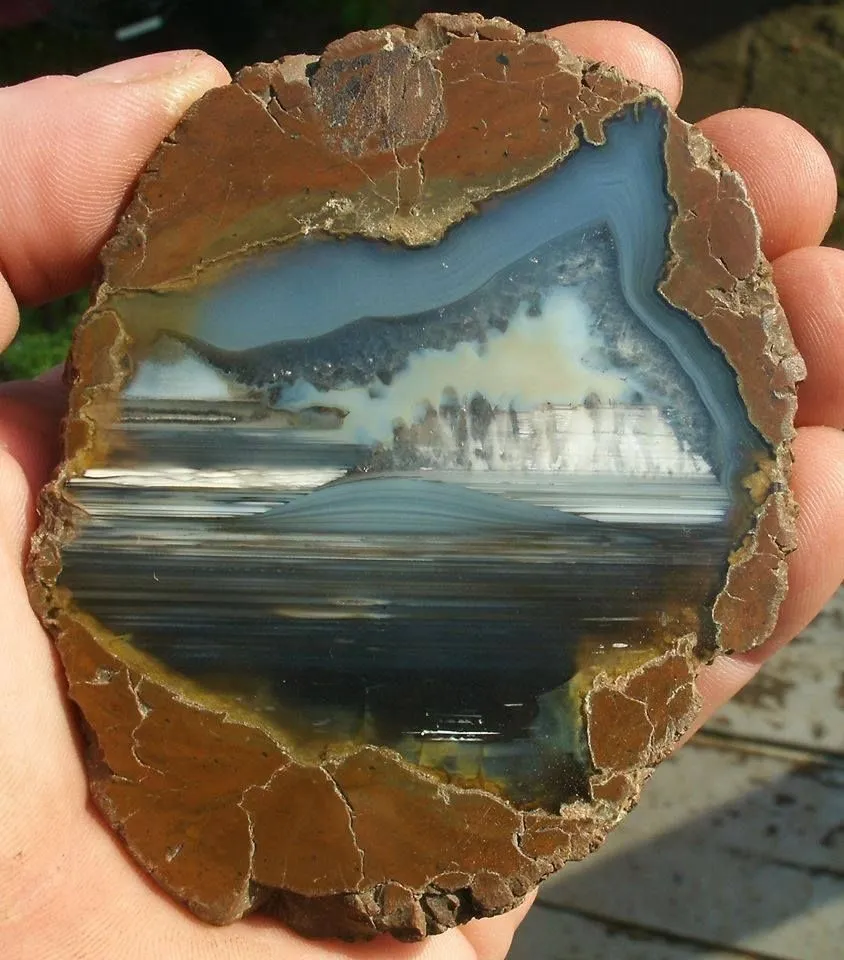 Thunder-egg Agates (дословно «агат грозовое яйцо») — жеоды, состоящие из опала, … — фото 2