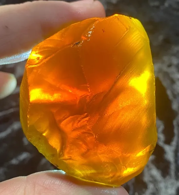 Орегонский огненный опал (Oregon Fire Opal), из шахты Джунипер-Ридж (Juniper Rid… — фото 3