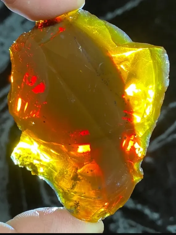 Орегонский огненный опал (Oregon Fire Opal), из шахты Джунипер-Ридж (Juniper Rid… — фото 4