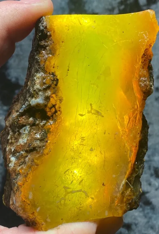 Орегонский огненный опал (Oregon Fire Opal), из шахты Джунипер-Ридж (Juniper Rid… — фото 5