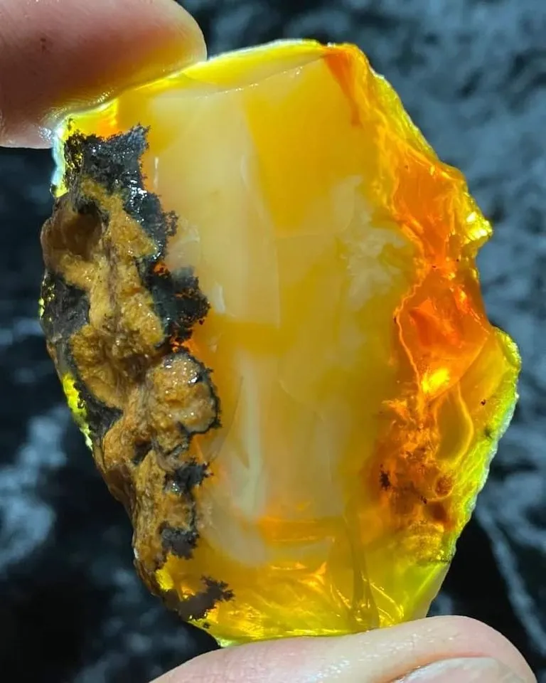 Орегонский огненный опал (Oregon Fire Opal), из шахты Джунипер-Ридж (Juniper Rid… — фото 6