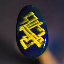 Опал с красивым паттерном «Китайские иероглифы» («Chinese Writing pattern). — фото 4