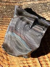 Обсидиан «Oregon Rainbow Aurora Borealis» («Rainbow Sheen Obsidian»), из Гласс-Б… — фото 3
