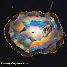 Красивые срезы радужного или ирис агата, из Индонезии — фото 4