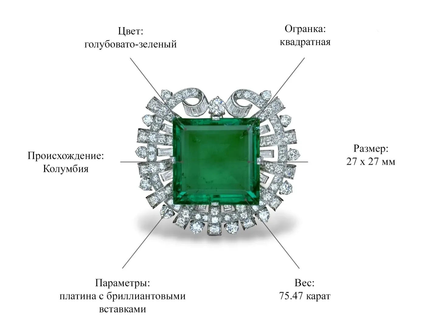 Изумруд Хукер (Hooker Emerald Brooch) — фото 6