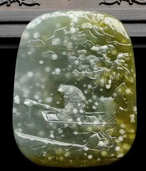 Редкий вид жадеита "Снежные хлопья" (雪花棉 - Xuěhuā mián - "снежинка хлопок"), или… — фото 5