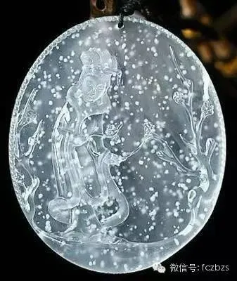 Редкий вид жадеита "Снежные хлопья" (雪花棉 - Xuěhuā mián - "снежинка хлопок"), или… — фото 8