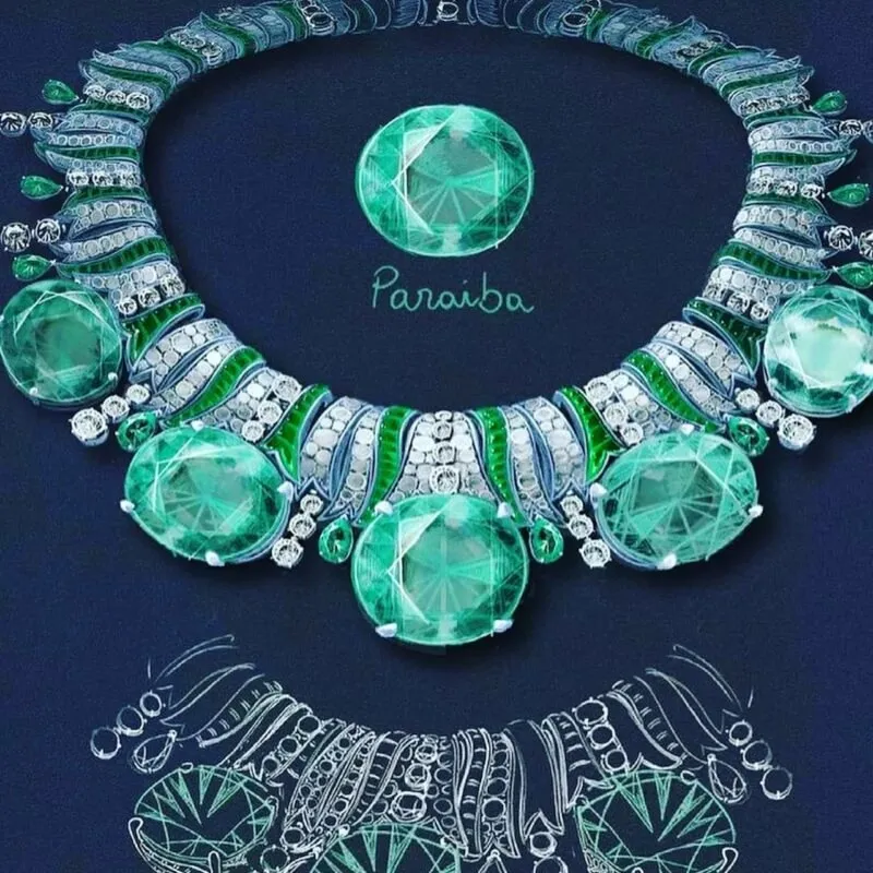 Колье Bulgari коллекции Magnifica "Mediterranean Queen" с пятью турмалинами Пара… — фото 4