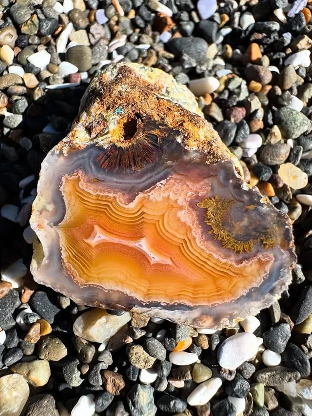 «Агат Лагуна» («Laguna agate»), — торговое название полосчатого халцедона, из Ме… — фото 2