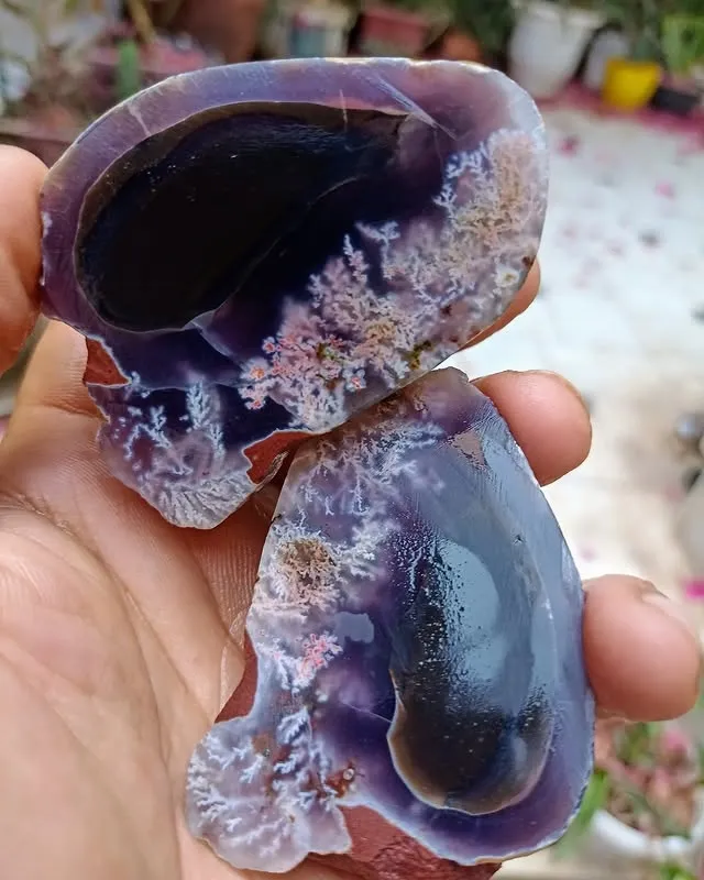 Перистый «гранатовый» агат («Persian pomegranate plume agate»), из Ferdows, Иран — фото 1