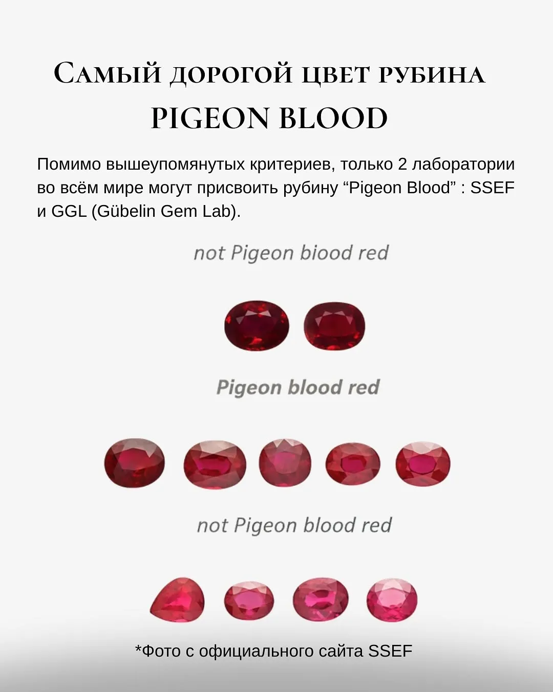 «Красный, как Голубиная кровь» или «Pigeon's Blood» — это цветовой термин, описы… — фото 8