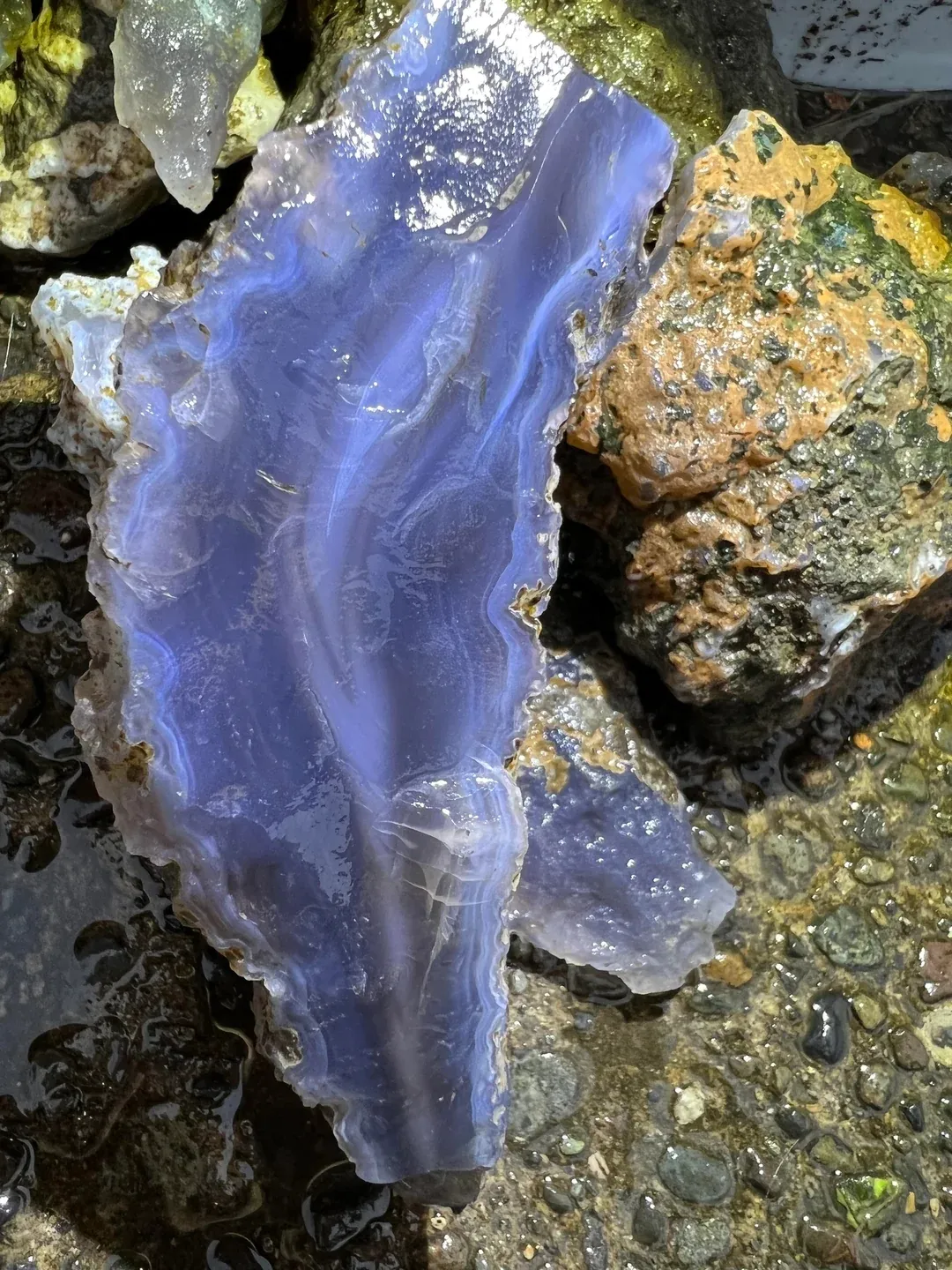 Голубой агат (халцедон) из Элленсбурга (Ellensburg Blue) — фото 6