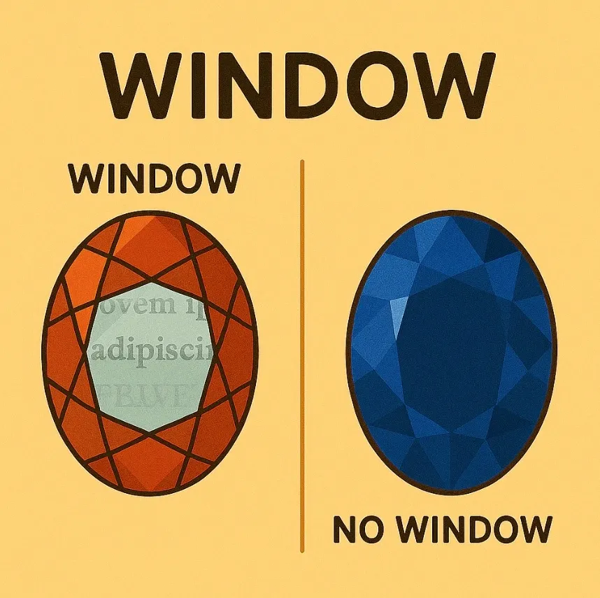 Эффект «окна» (англ. «window effect» или «windowing») в ювелирном деле — это зон… — фото 4